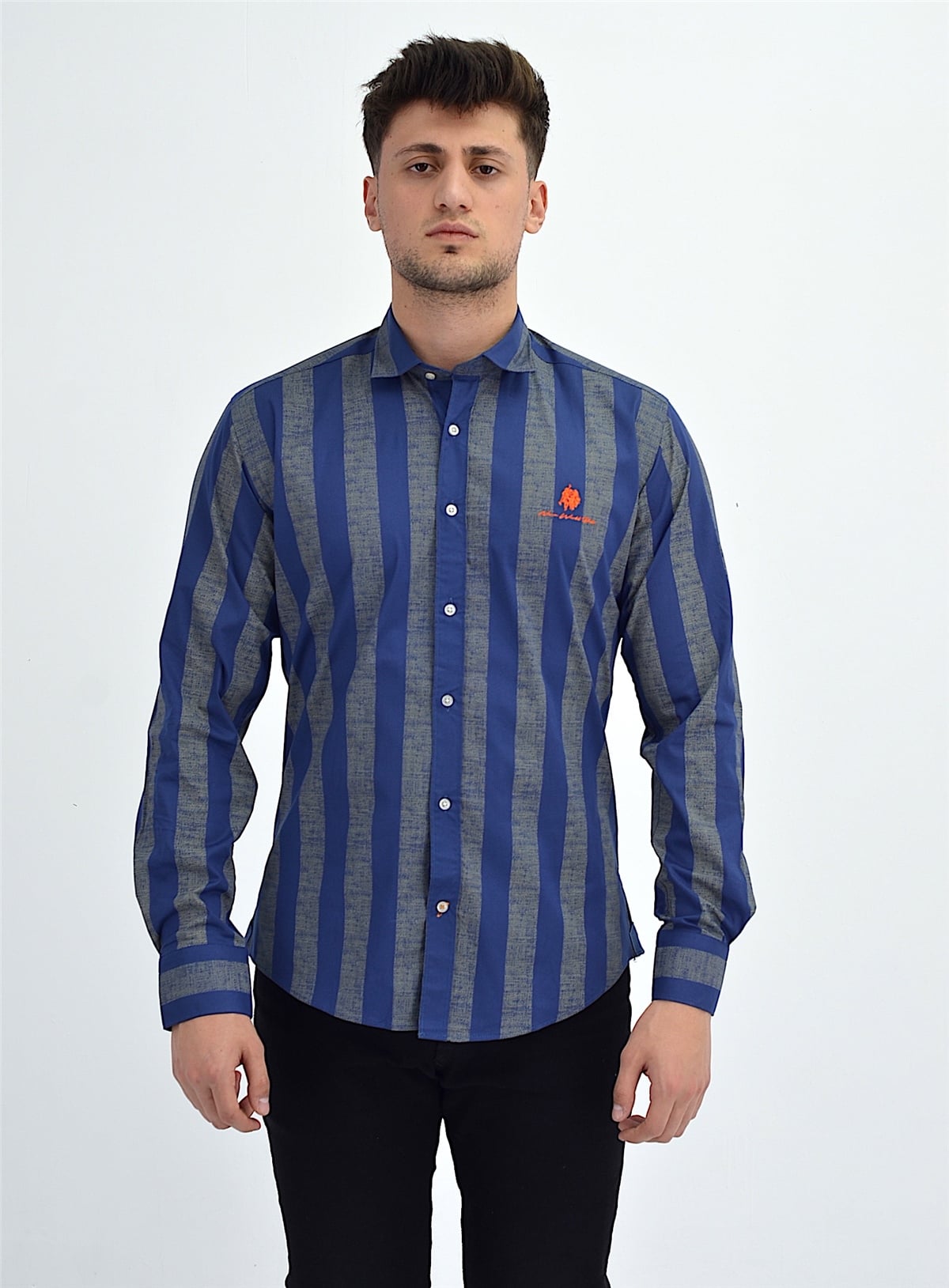 New World Polo Gömlek İndigo Slim Fit  30008