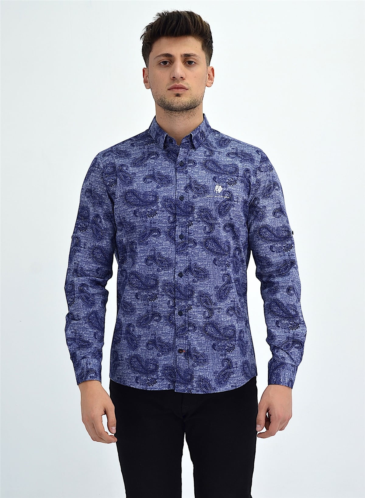 New World Polo Gömlek İndigo Slim Fit  30020
