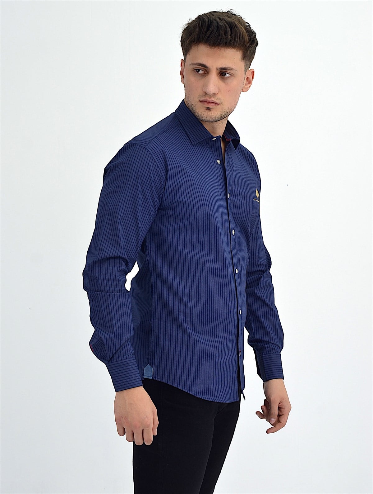 New World Polo Gömlek İndigo Slim Fit  30010