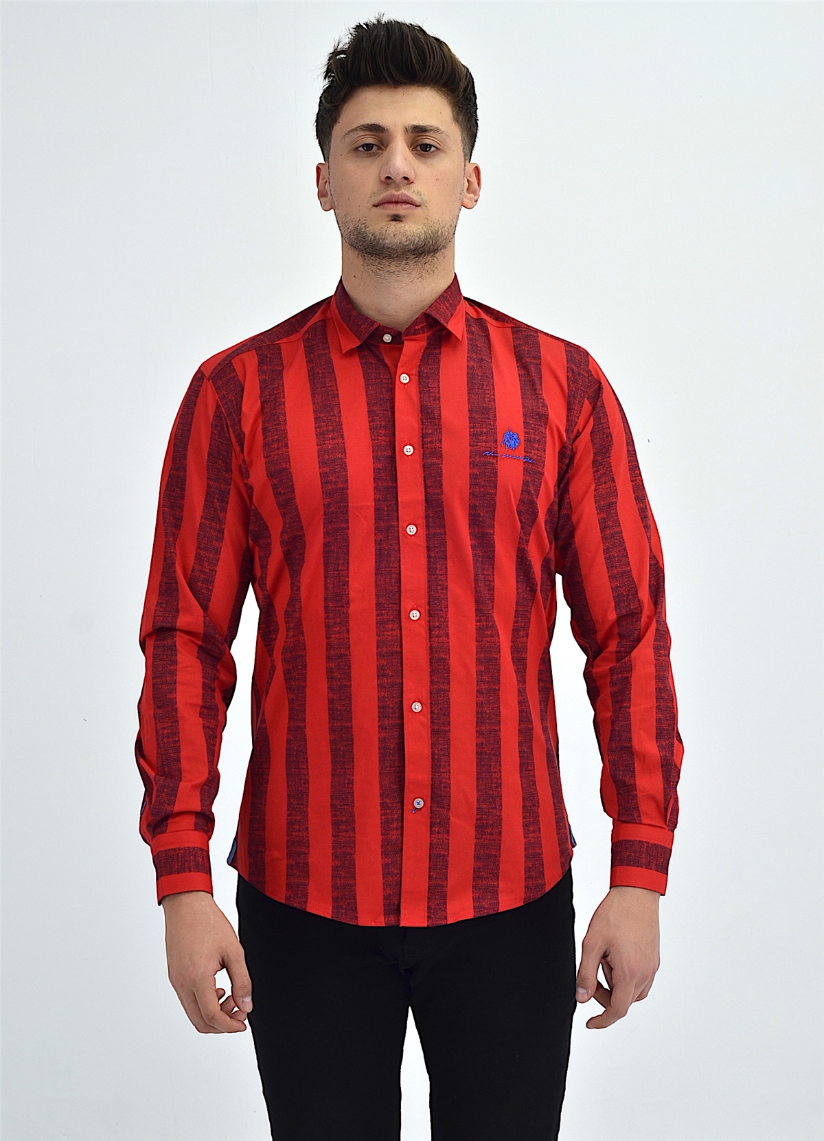 New World Polo Gömlek Kırmızı Slim Fit  30008