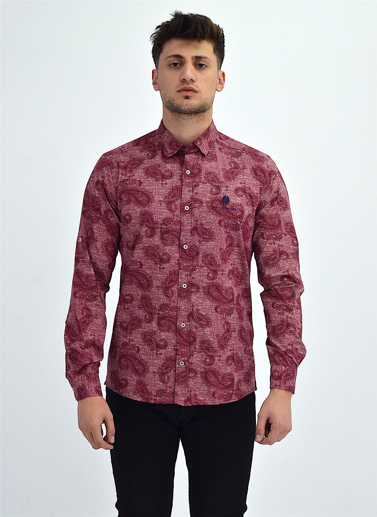 New World Polo Gömlek Kırmızı Slim Fit  30020