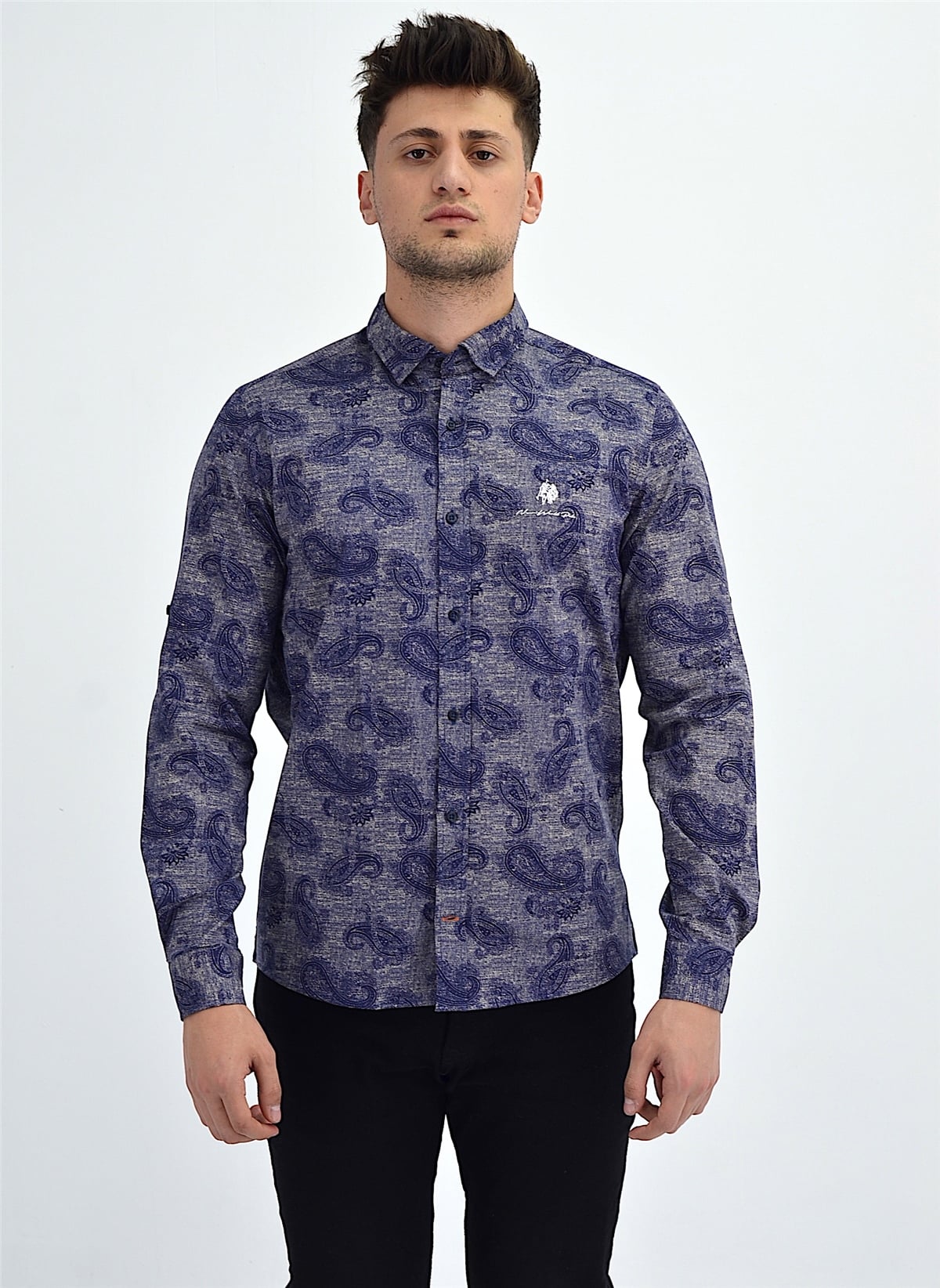 New World Polo Gömlek Lacivert Slim Fit  30020