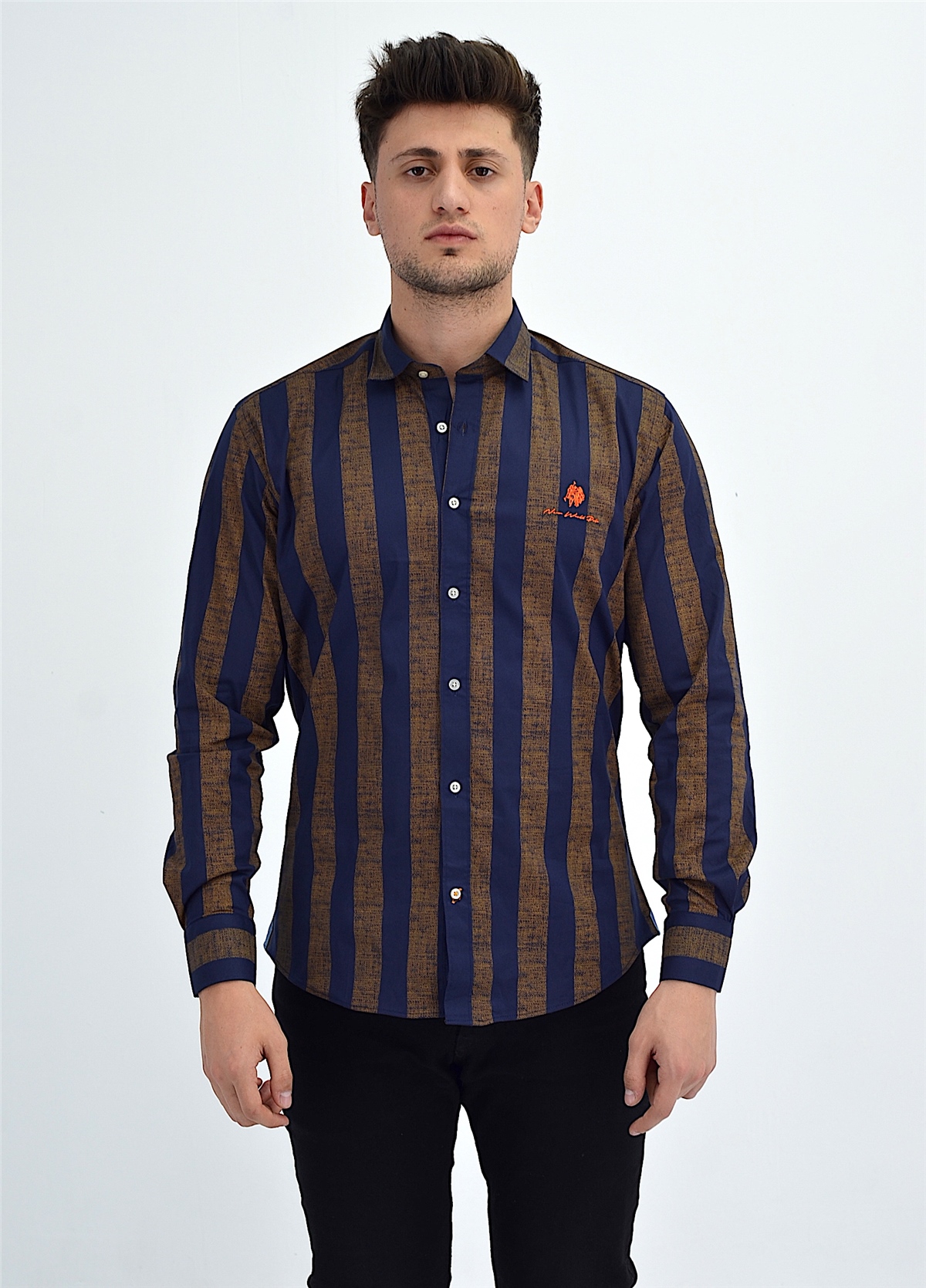 New World Polo Gömlek Lacivert Slim Fit  30008