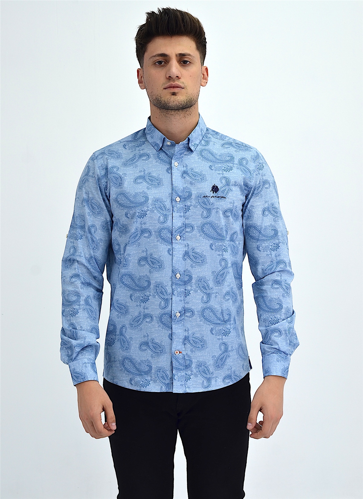 New World Polo Gömlek Mavi Slim Fit  30020