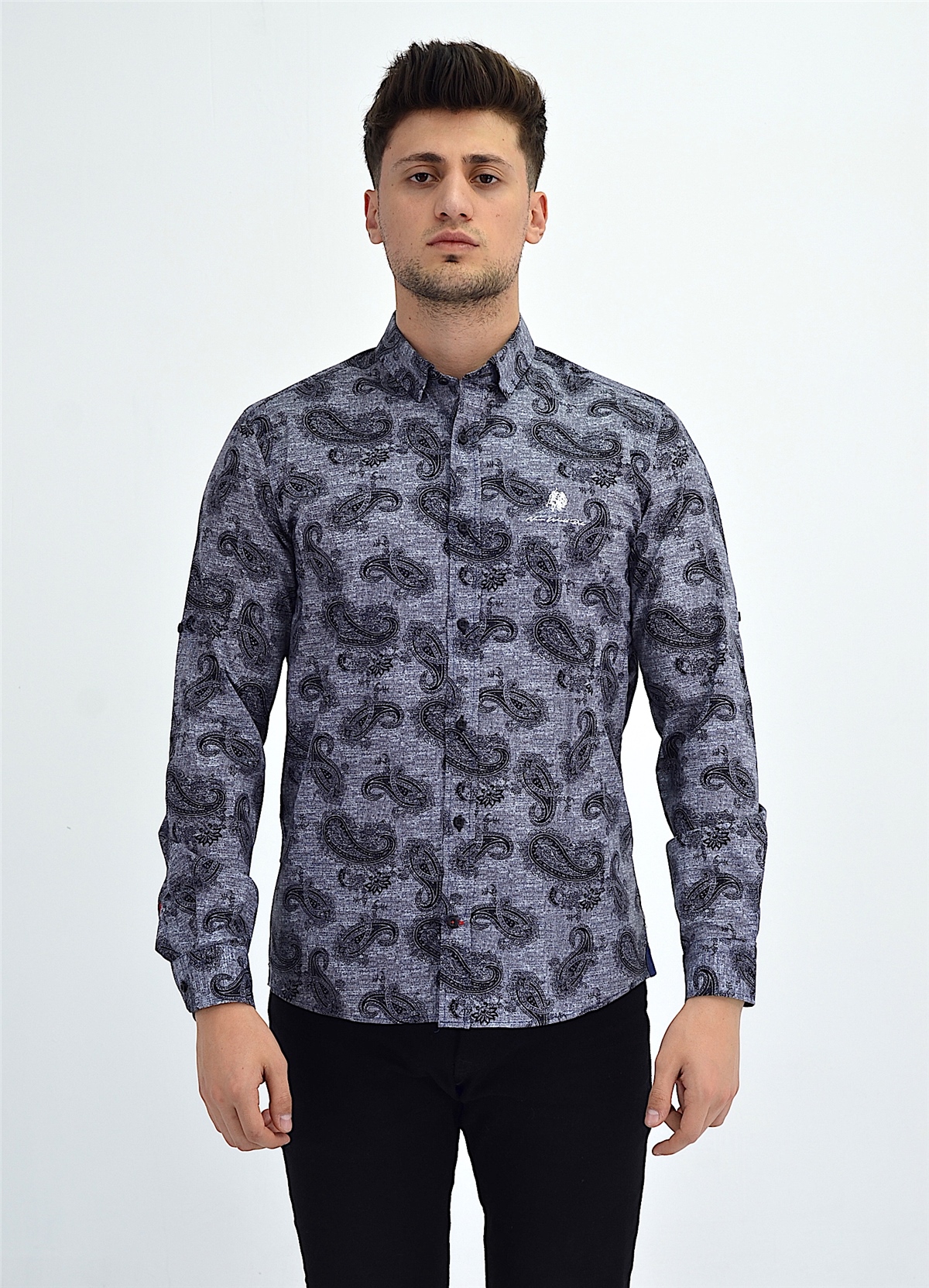 New World Polo Gömlek Siyah Slim Fit  30020