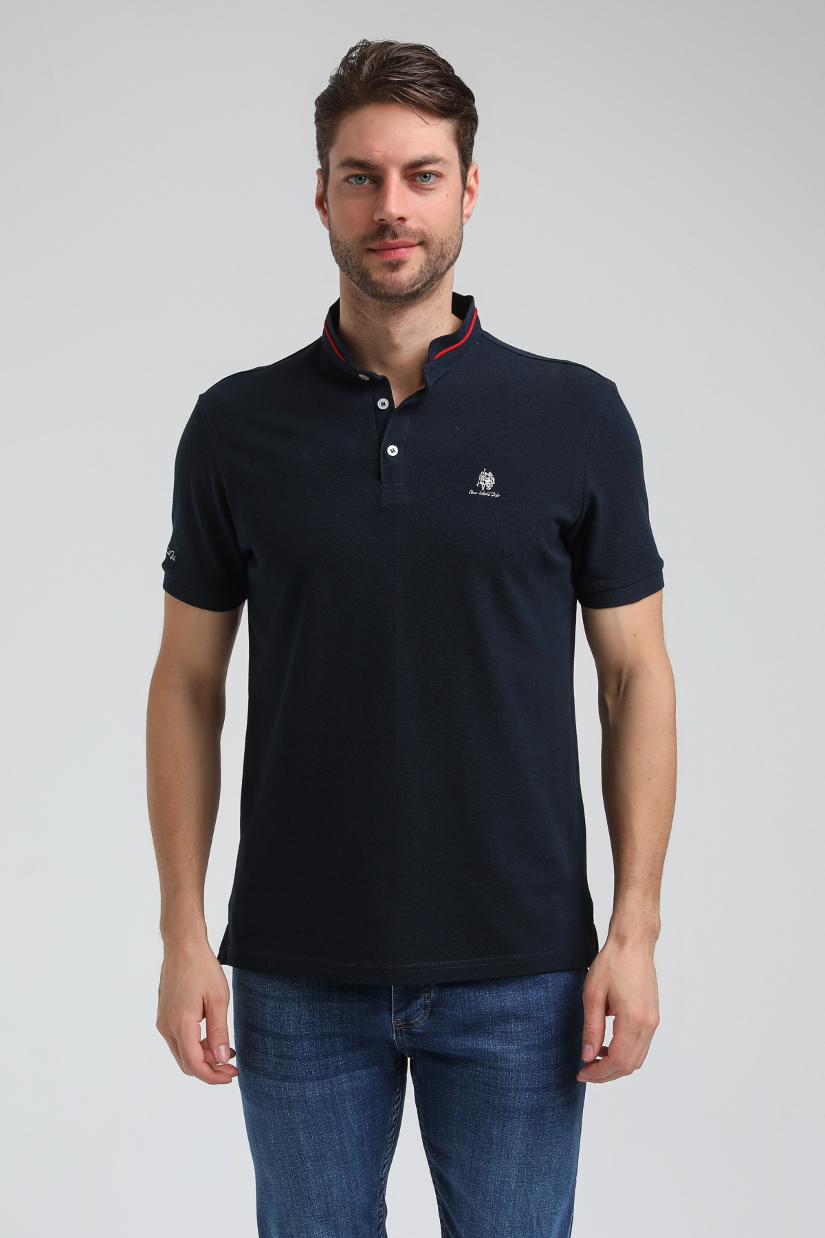 New World Polo Hakim Yaka Lacivert Slim Fit Polo 23SSM10247