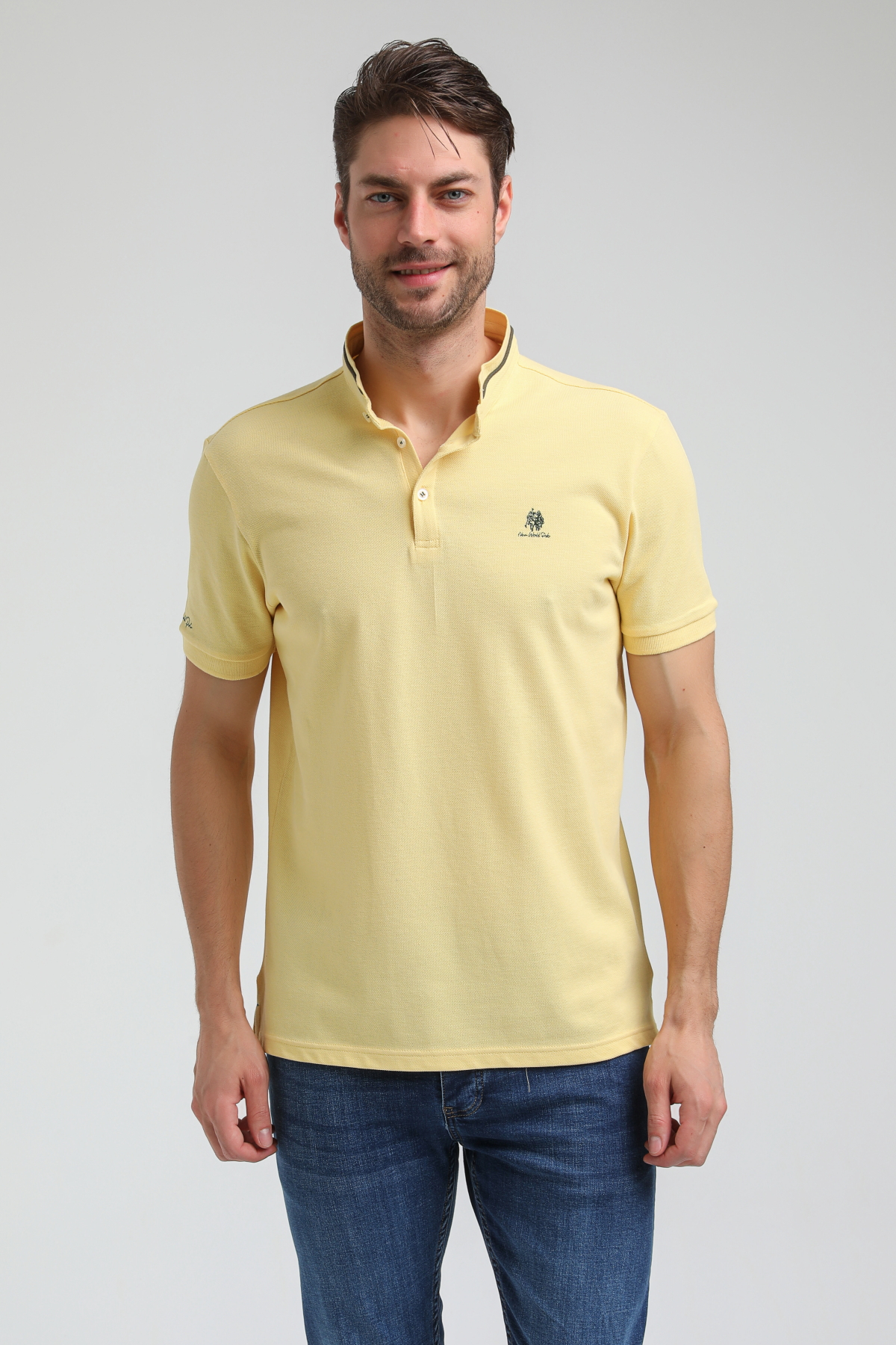 New World Polo Hakim Yaka Sarı Slim Fit Polo 23SSM10247