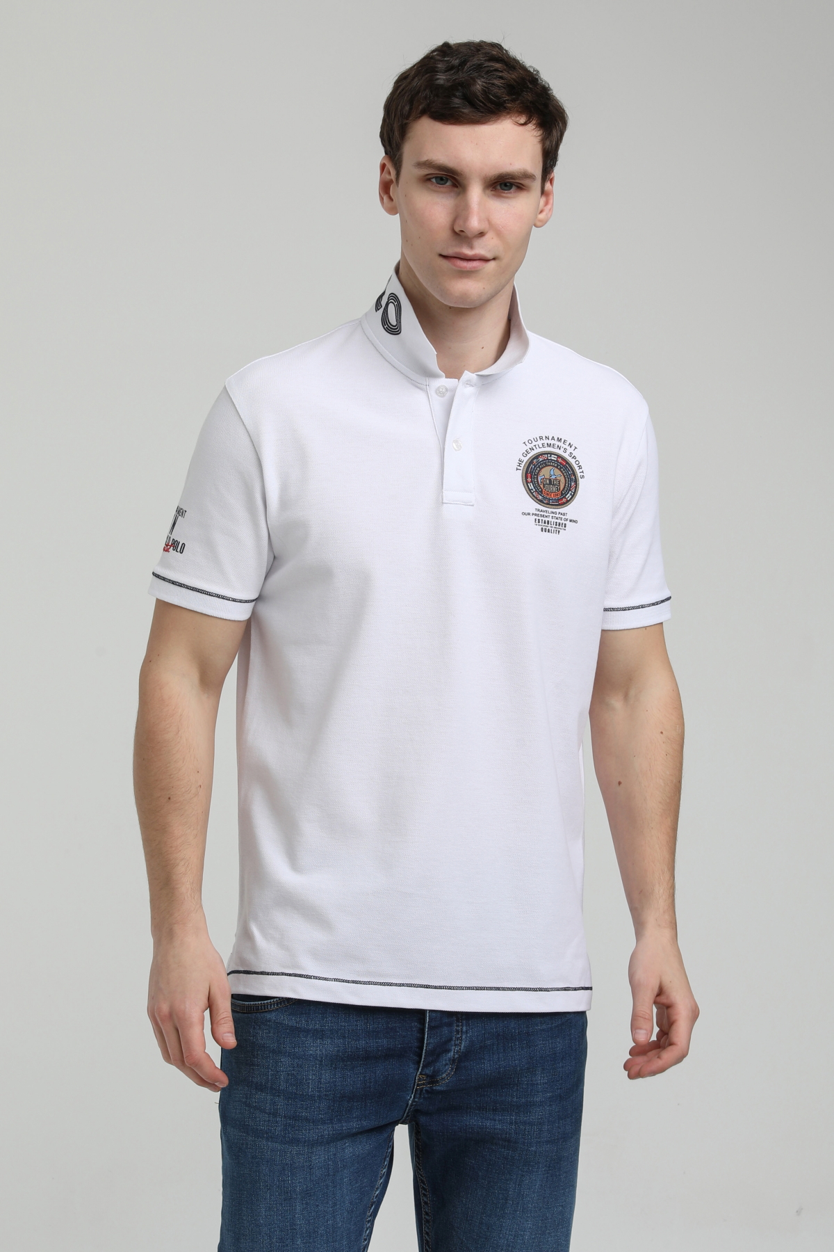 New World Polo Polo Yaka Beyaz Slim Fit Polo 23SSM10258