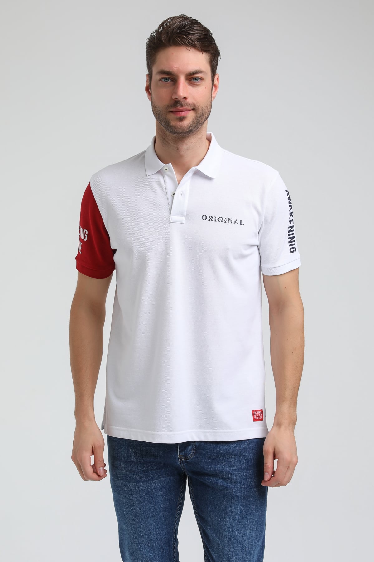 New World Polo Polo Yaka Beyaz Slim Fit Polo 23SSM10259