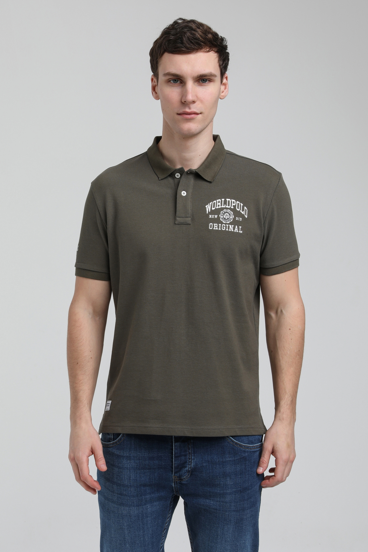 New World Polo Polo Yaka Haki Regular Custom Polo 23SSM10250