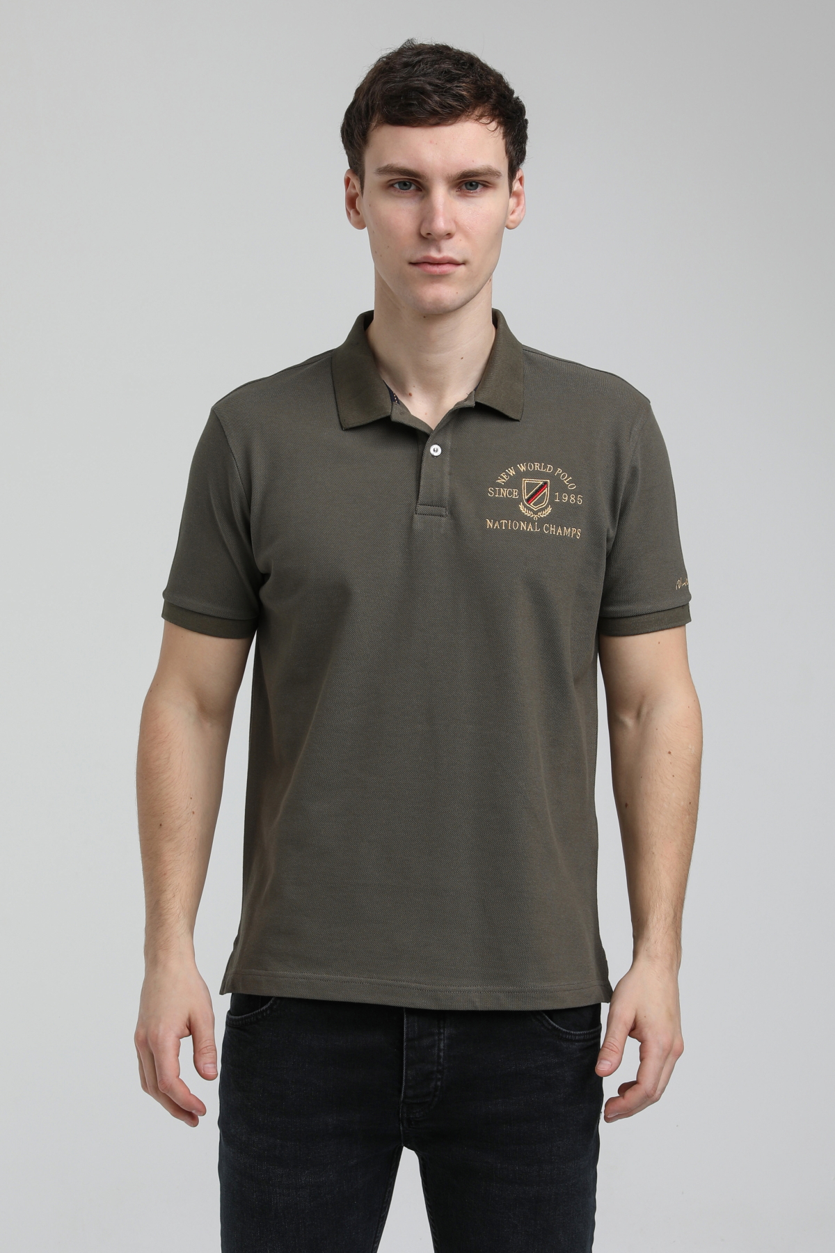 New World Polo Polo Yaka Haki Regular Custom Polo 23SSM10251