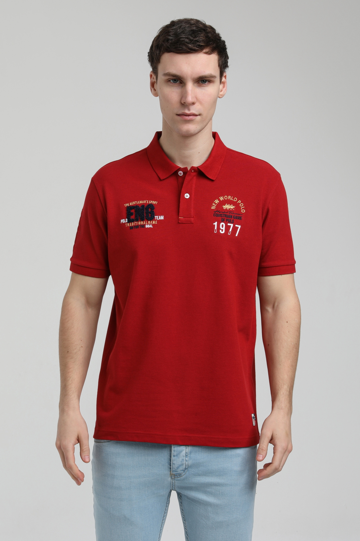 New World Polo Polo Yaka Kırmızı Regular Custom Polo 23SSM10256