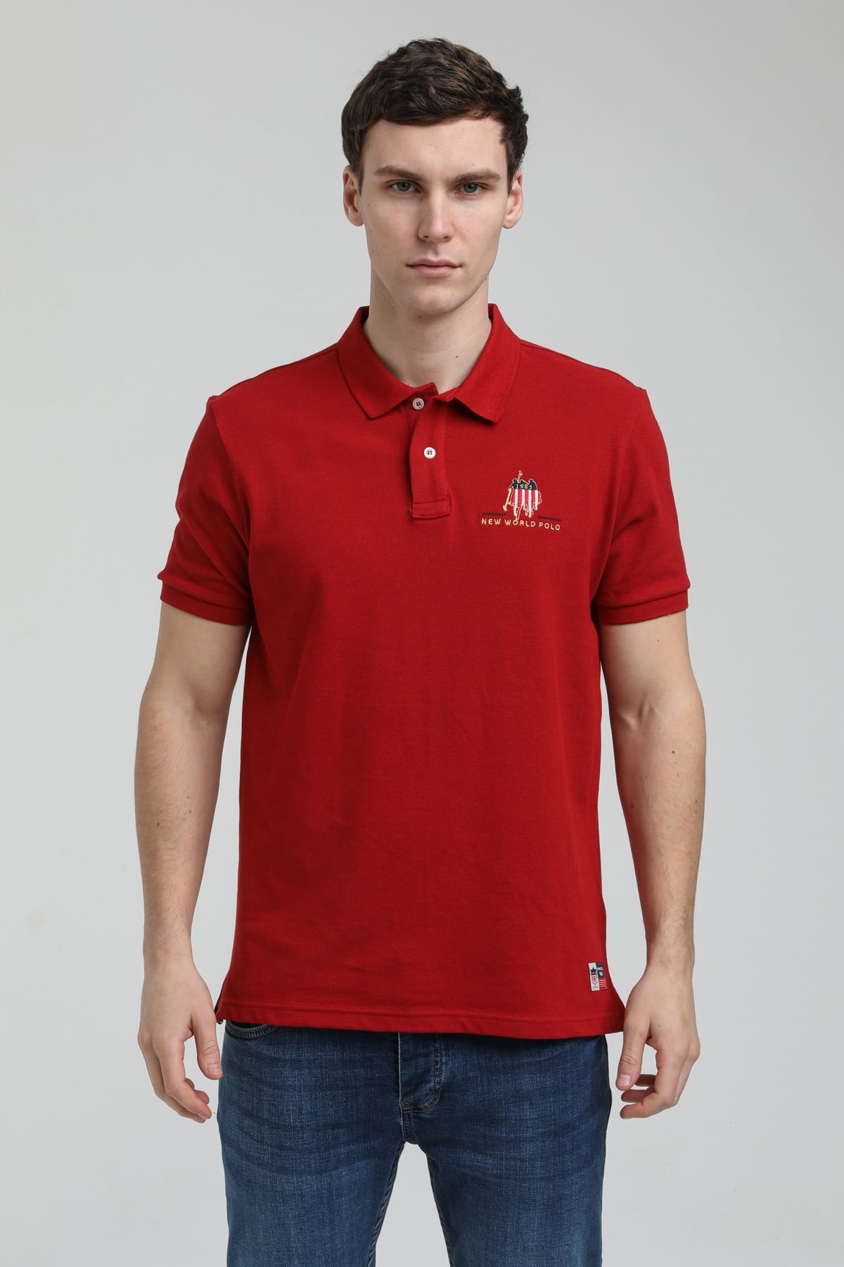 New World Polo Polo Yaka Kırmızı Slim Fit Polo 23SSM10249
