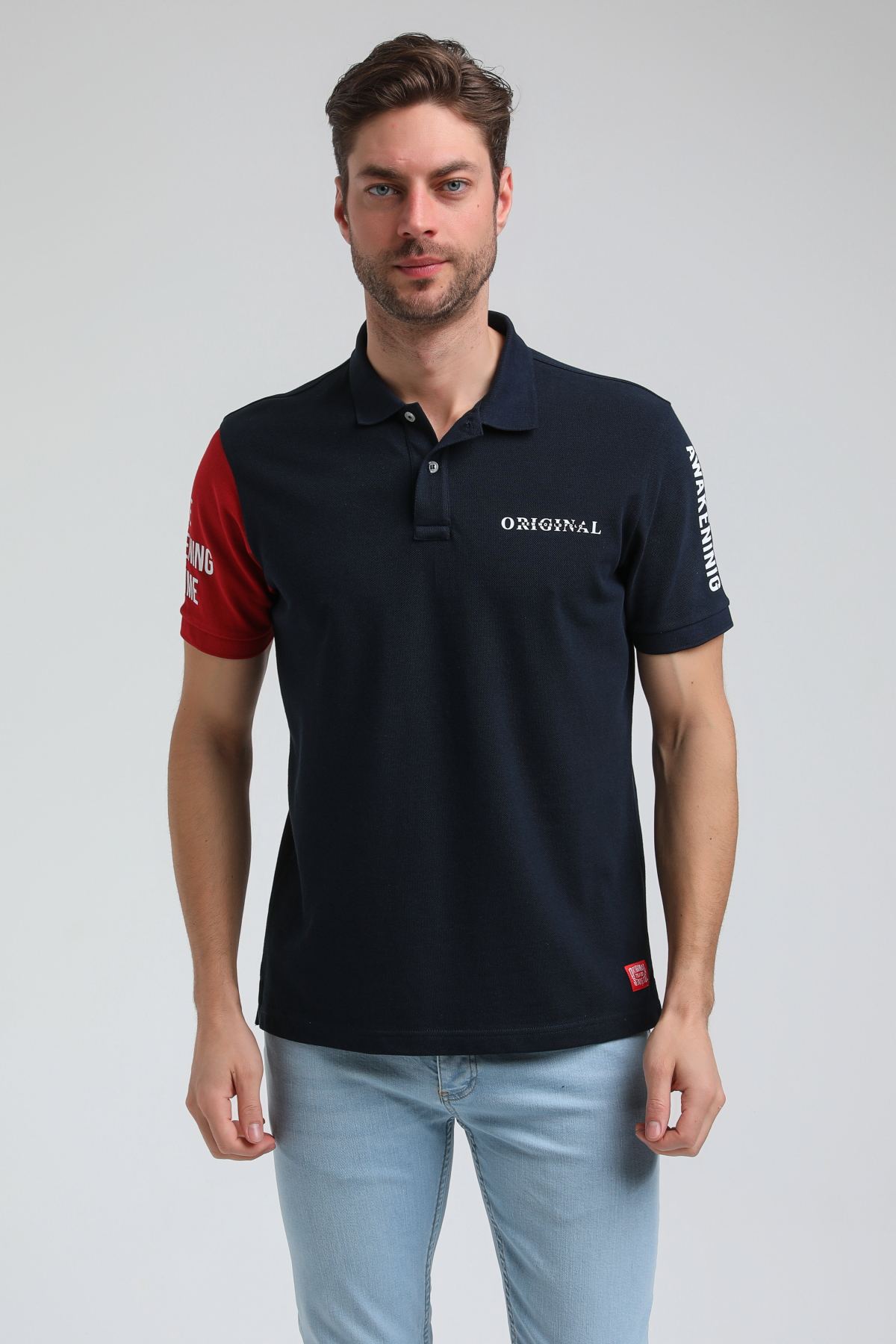 New World Polo Polo Yaka Lacivert Slim Fit Polo 23SSM10259