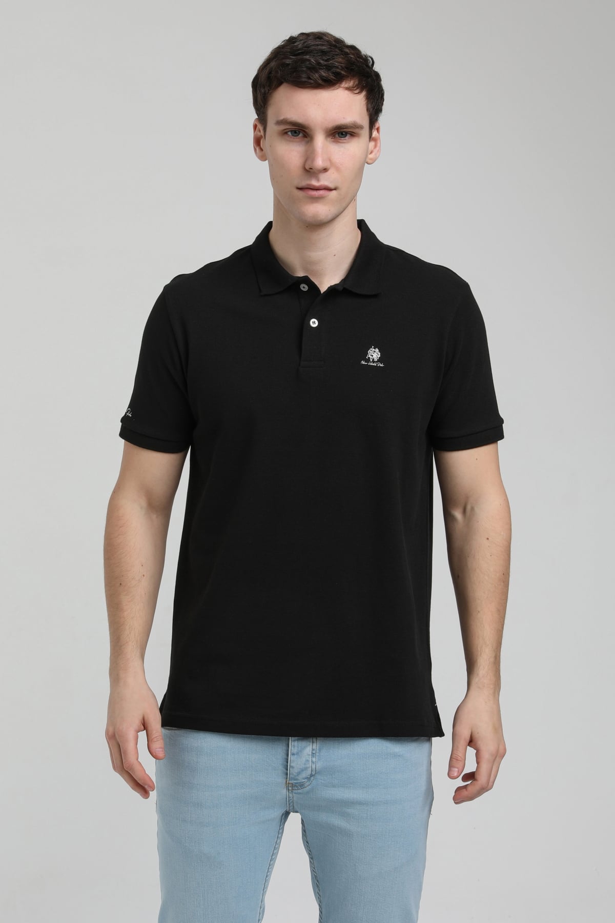 New World Polo Polo Yaka Siyah Regular Custom Polo 23SSM10248
