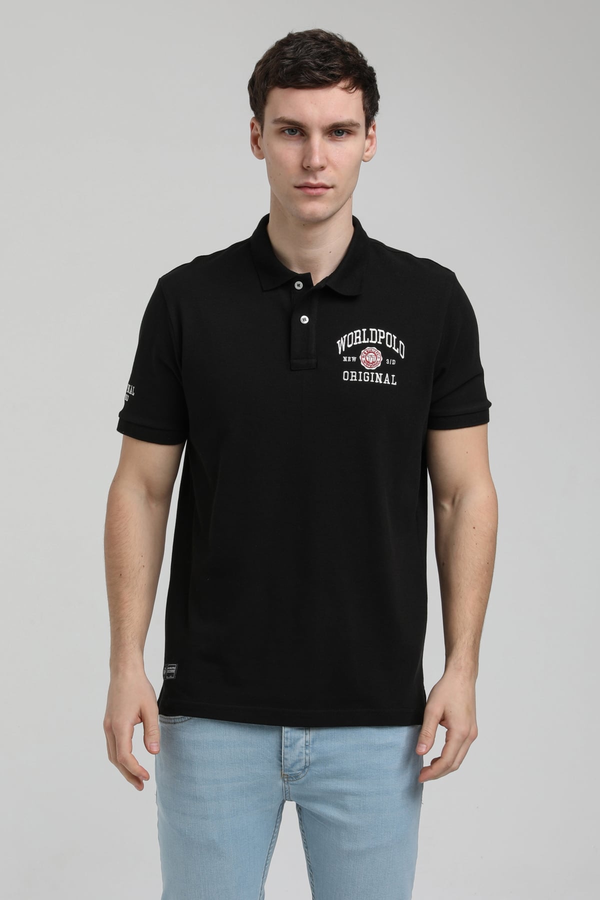 New World Polo Polo Yaka Siyah Regular Custom Polo 23SSM10250