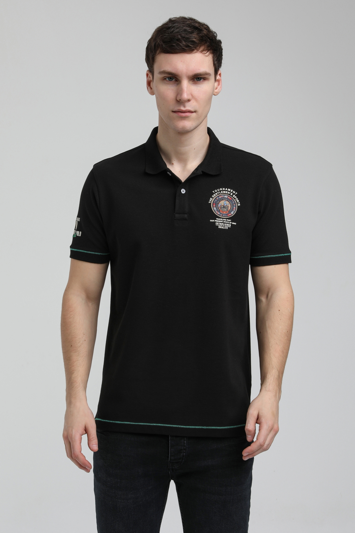 New World Polo Polo Yaka Siyah Slim Fit Polo 23SSM10258