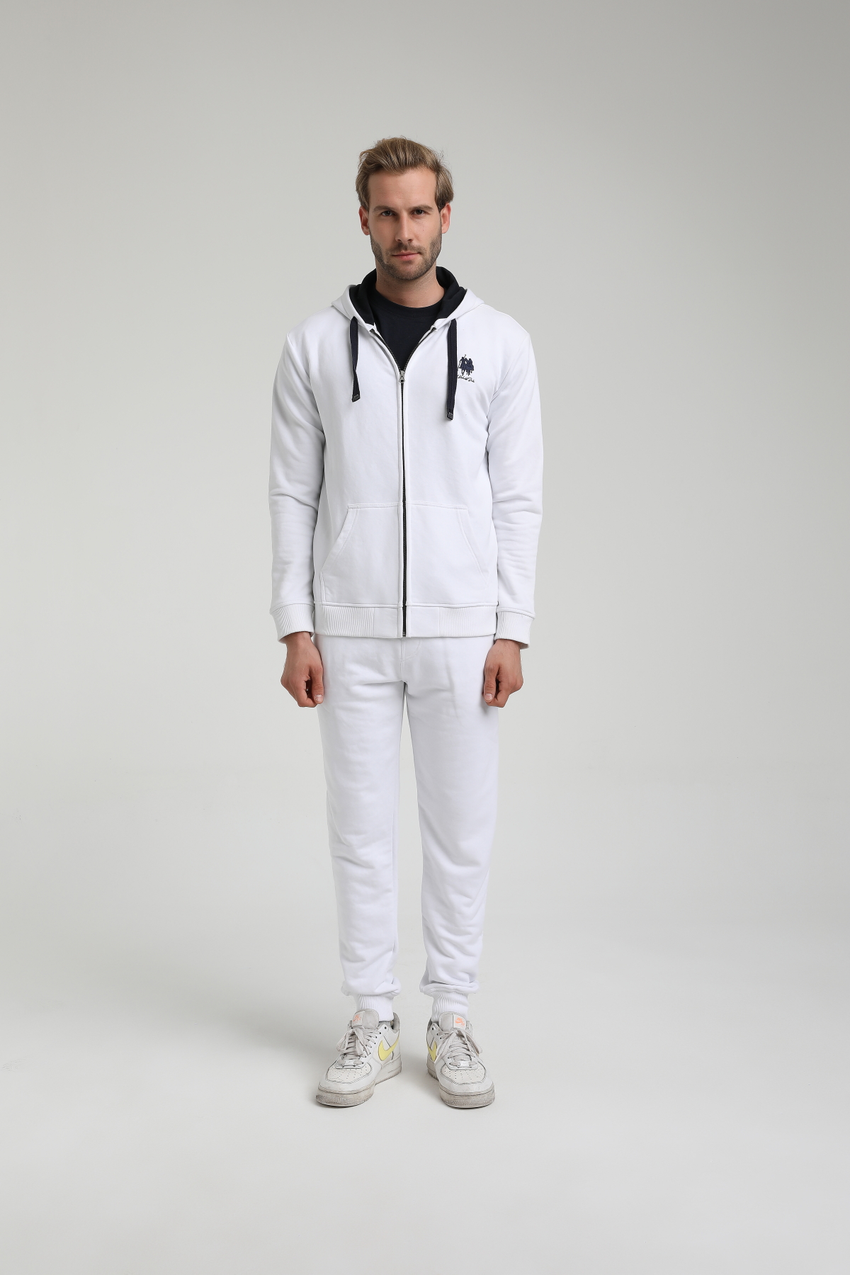 New World Polo Takım Beyaz Slim Fit Eşofman 22FWM64039-A