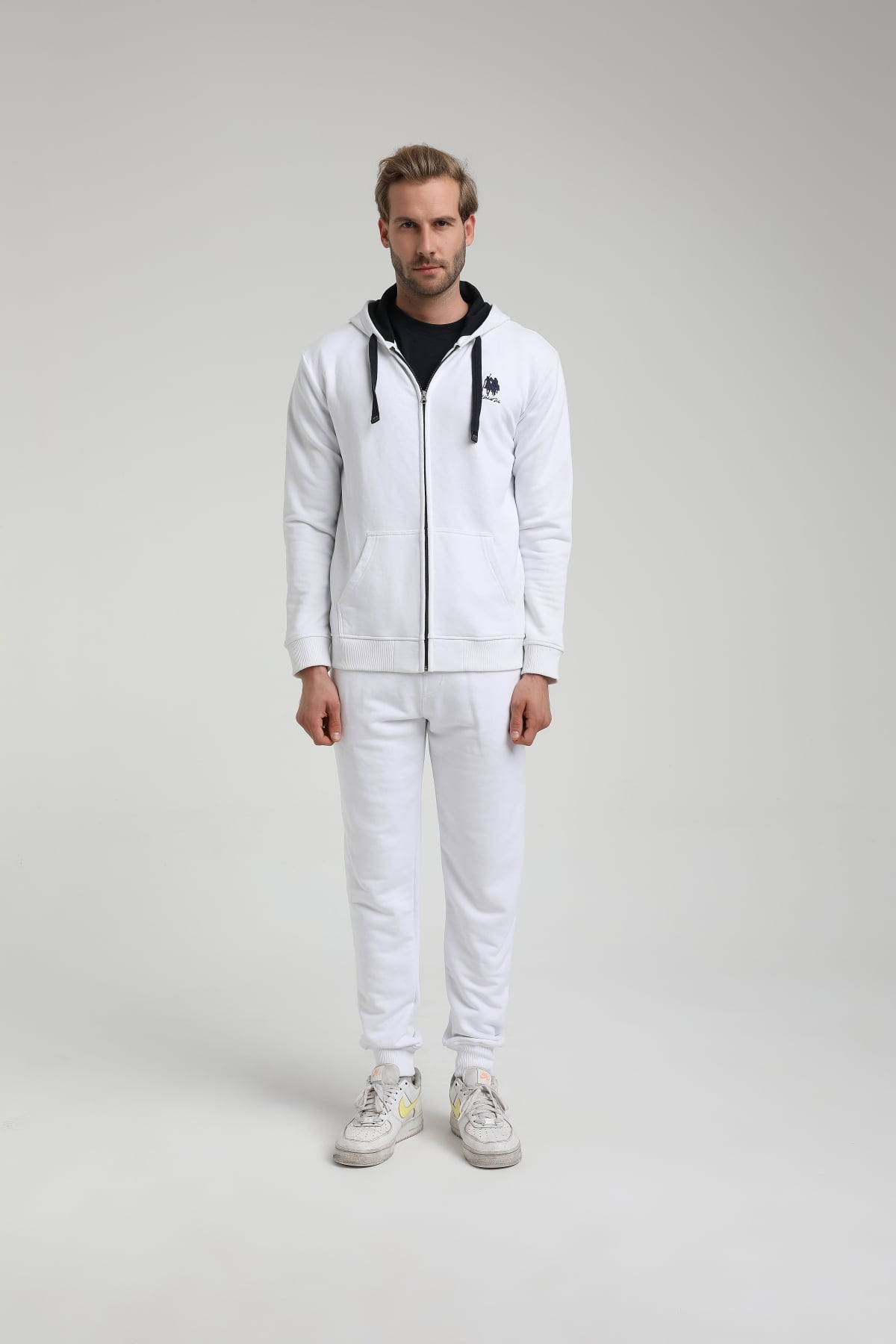 New World Polo Takım Beyaz Slim Fit Eşofman 22FWM64039