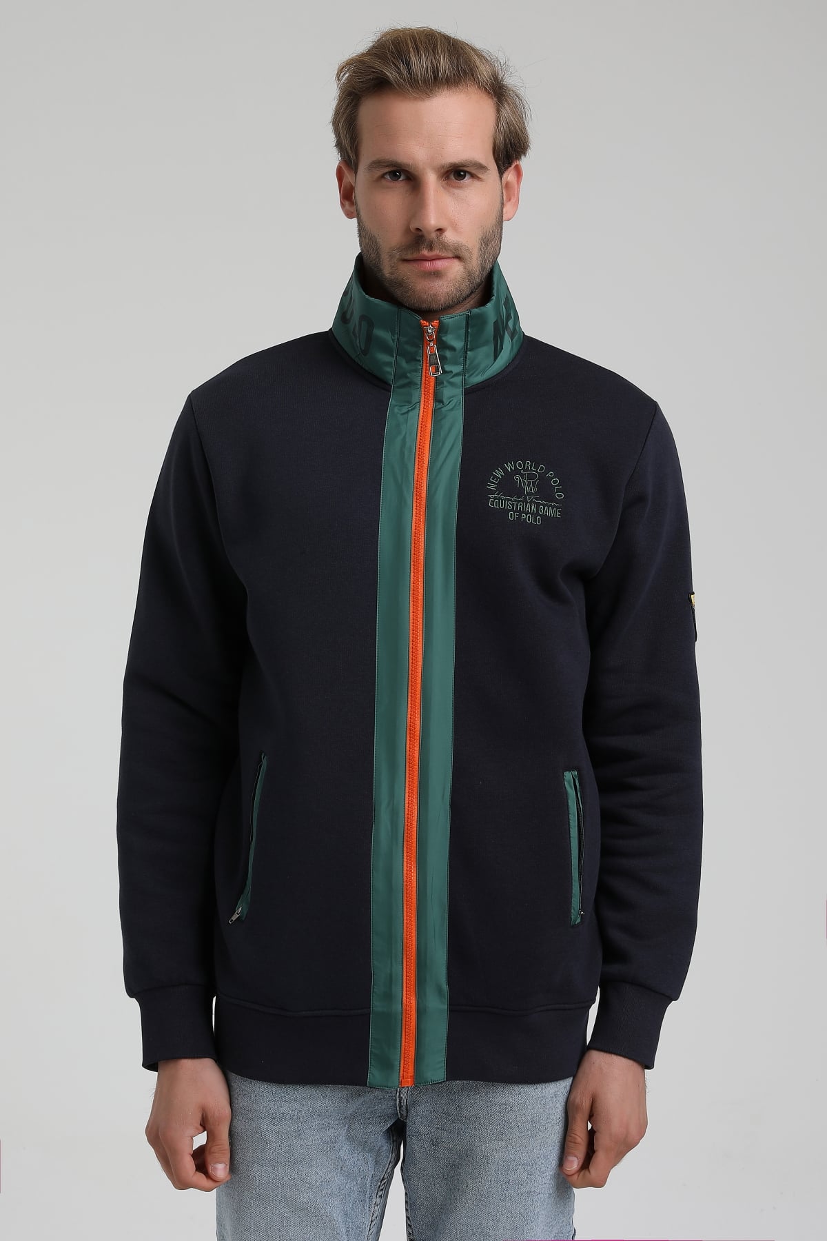 New World Polo Takım Lacivert Slim Fit Eşofman 22FWM64038