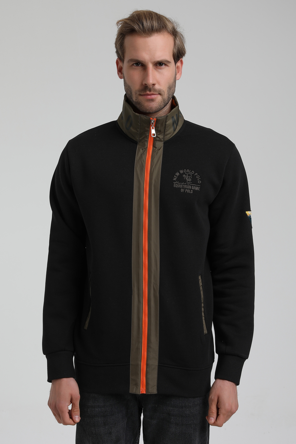 New World Polo Takım Siyah Slim Fit Eşofman 22FWM64038