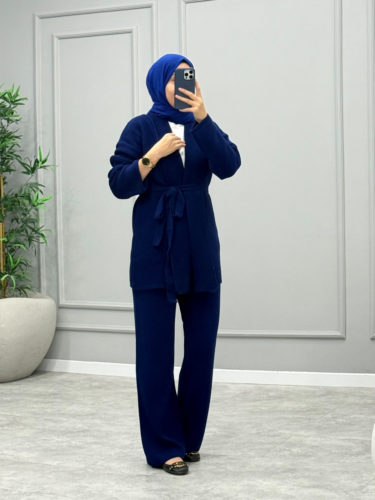 Niola Pantolonlu Takım -Saks