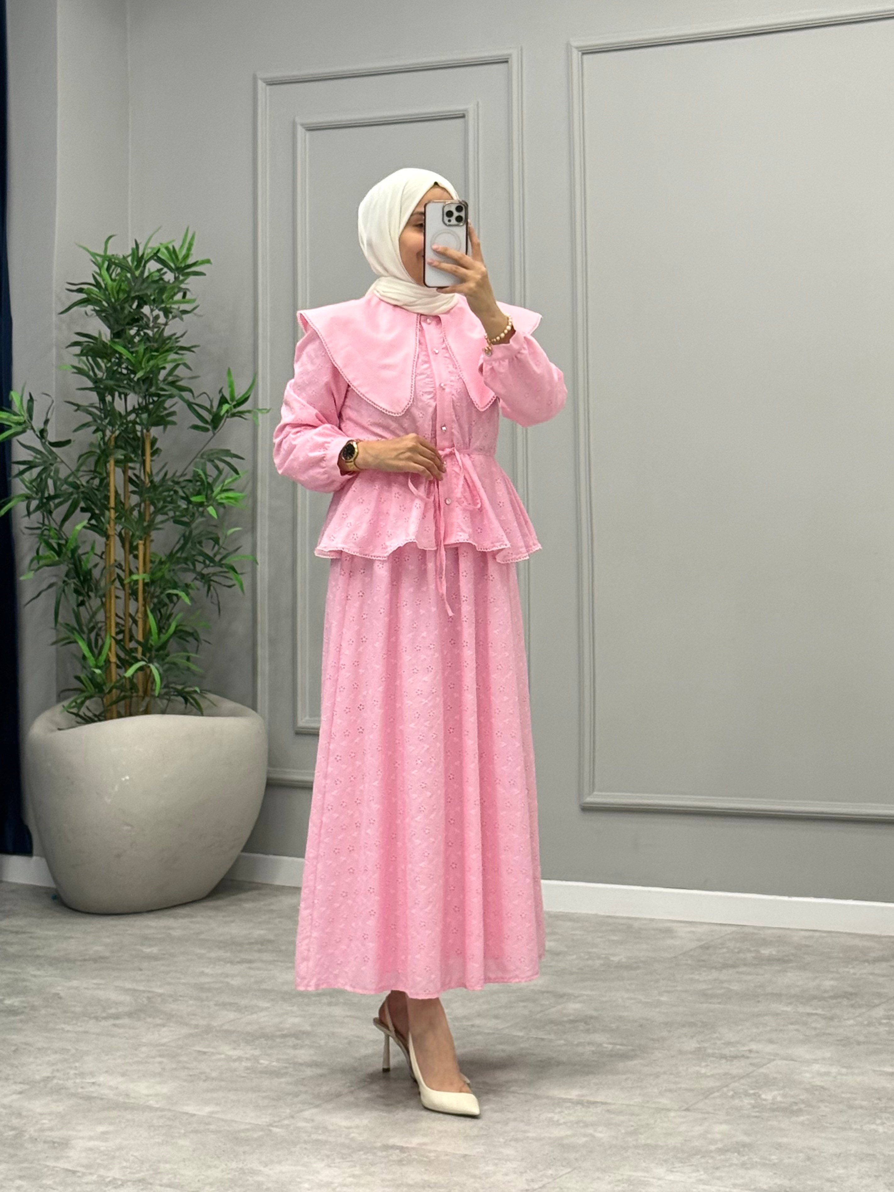 Nora Brode Takım -Pembe