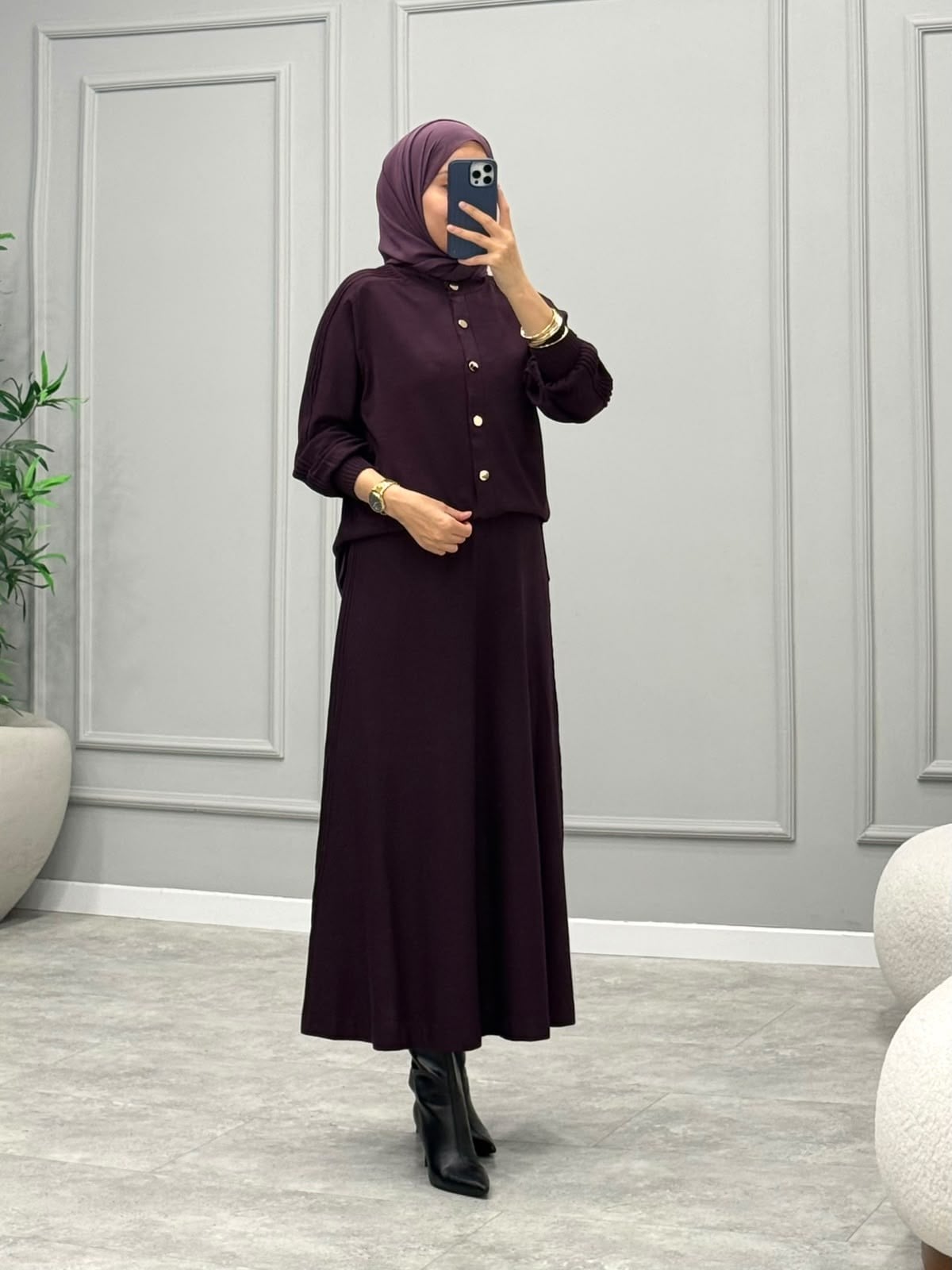 Vespera Merserize Takım -Mürdüm