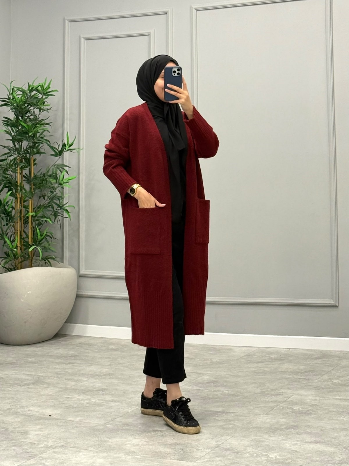 Lara Yumoş Hırka -Bordo
