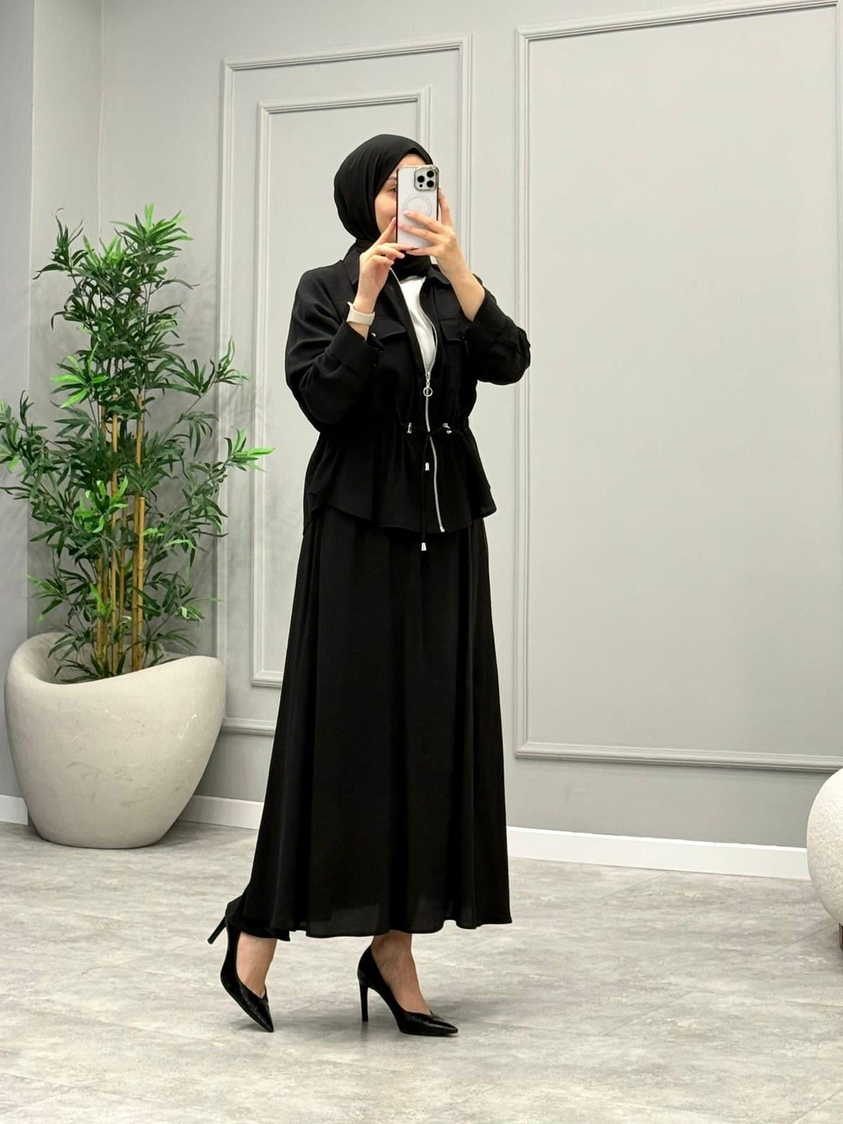 Mary Etekli Takım -Siyah