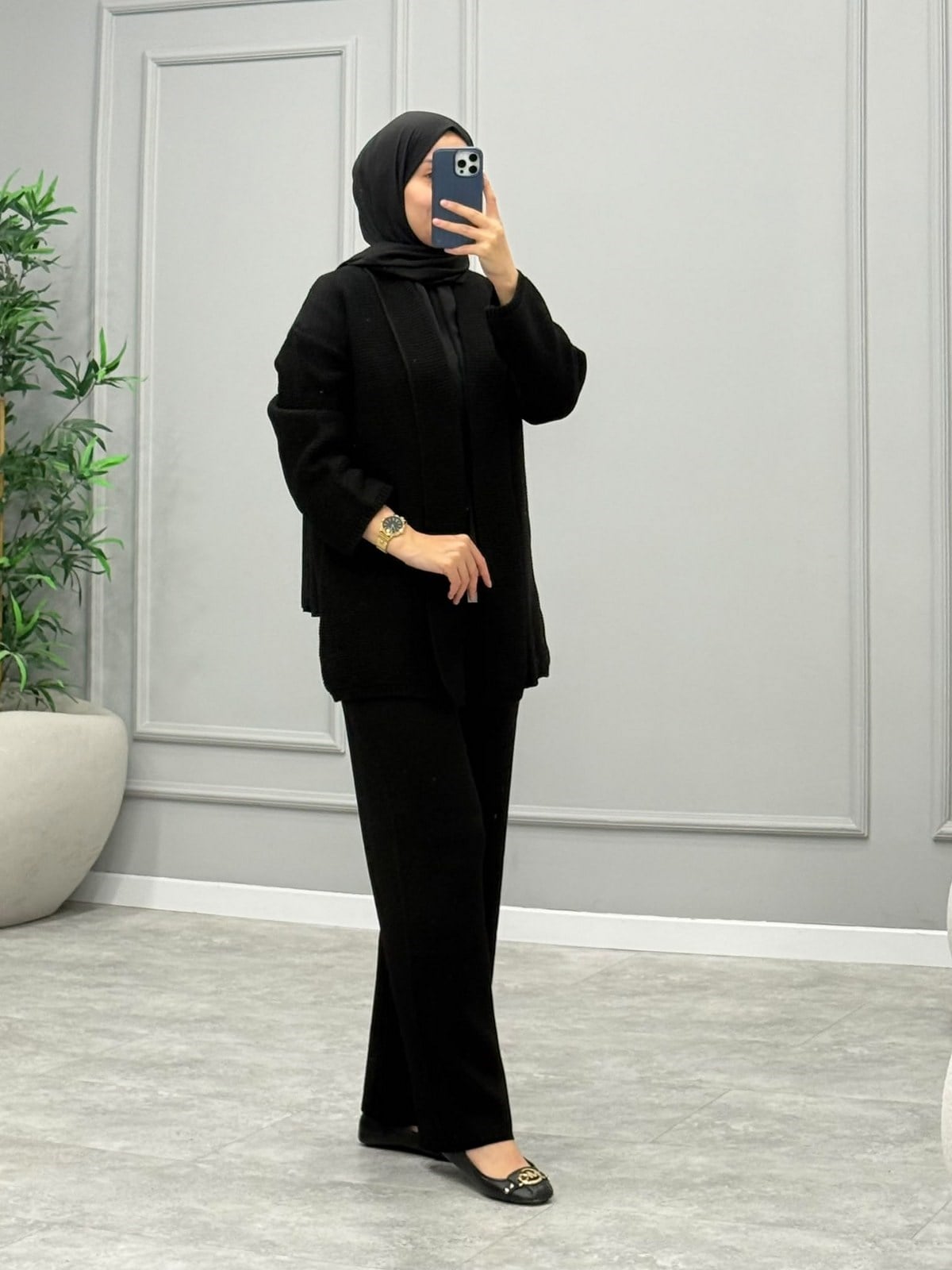Niola Pantolonlu Takım -Siyah