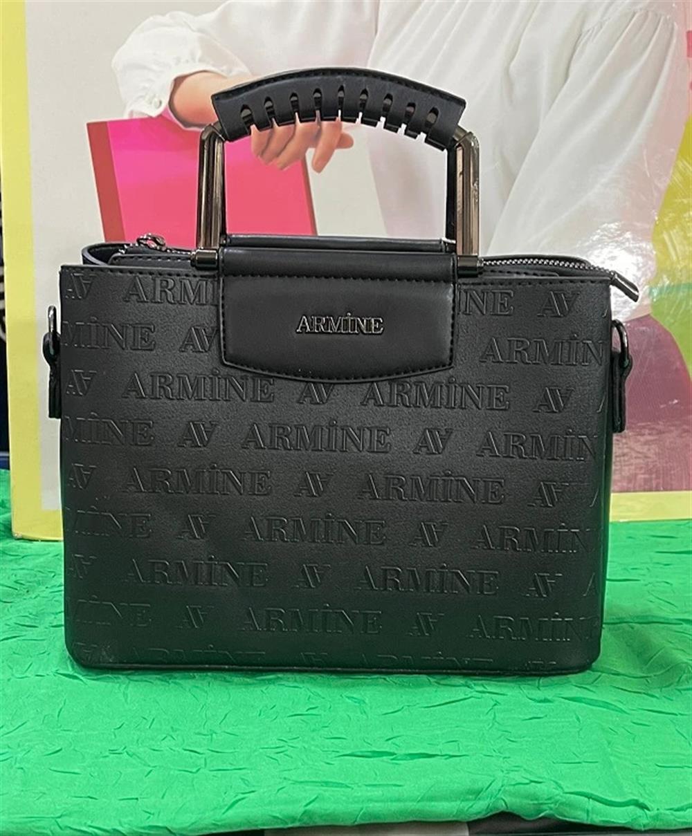 Armine Siyah Lazer Baskılı Çanta 223