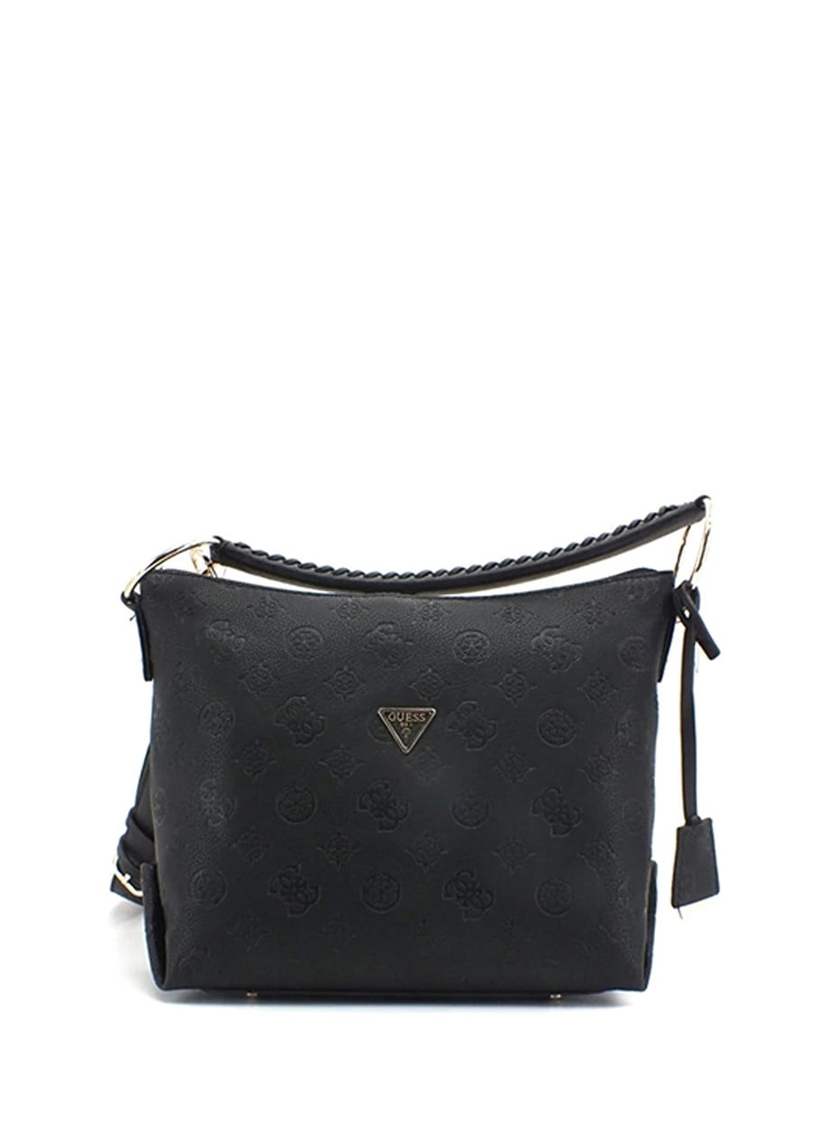 Guess Siyah Kadın Fermuarlı Omuz Çantası