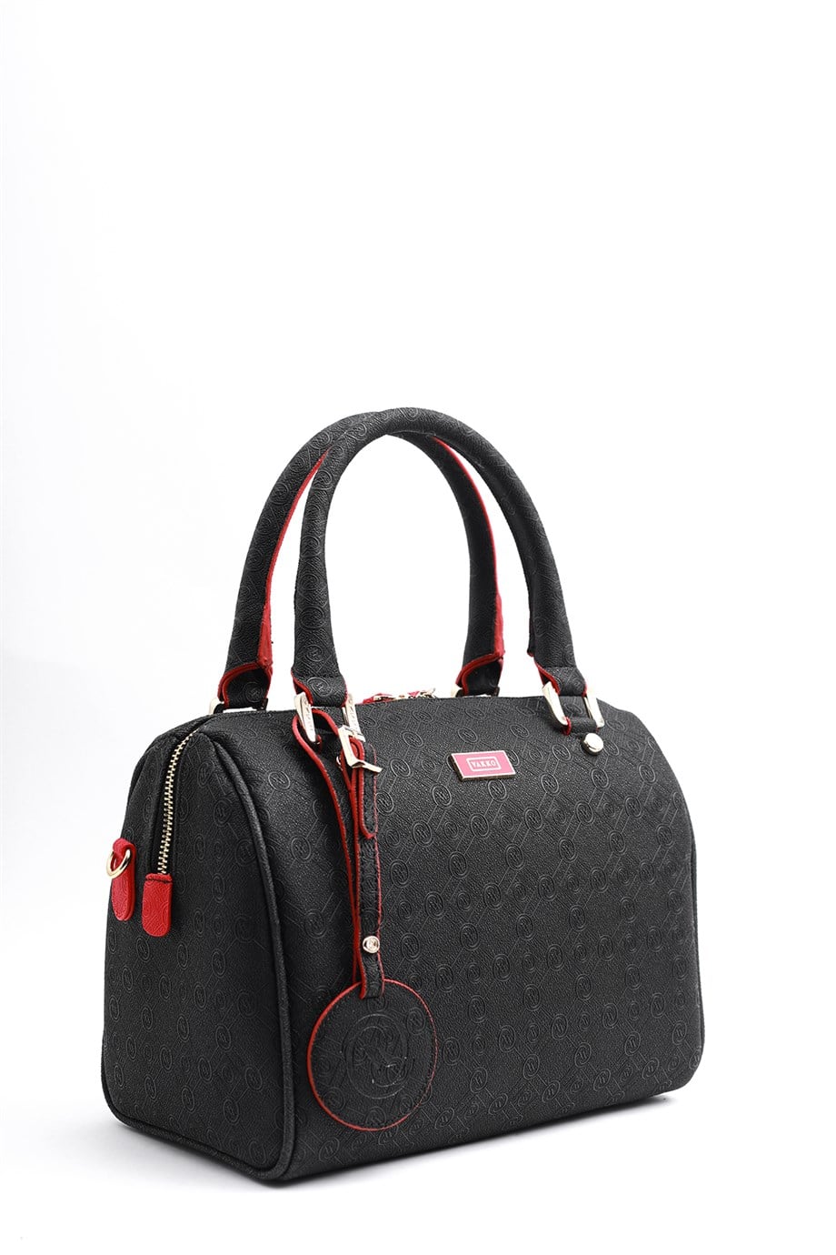 Monogram Siyah Kırmızı Garni Speedy Orta Boy El Çantası