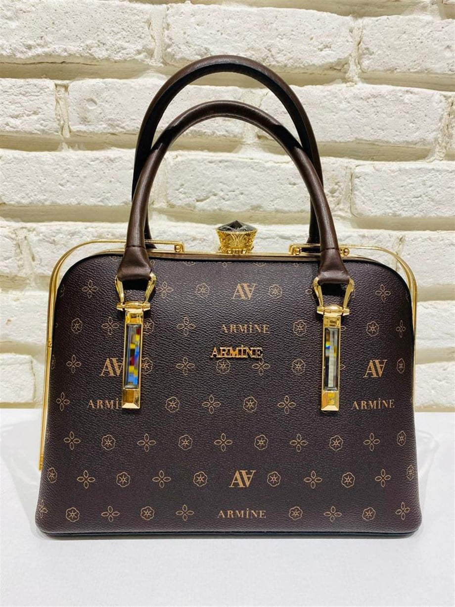 Armine Kahve Baskılı Çanta 339
