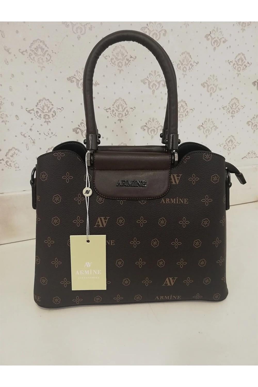 Armine Kahve Baskılı Çanta 342