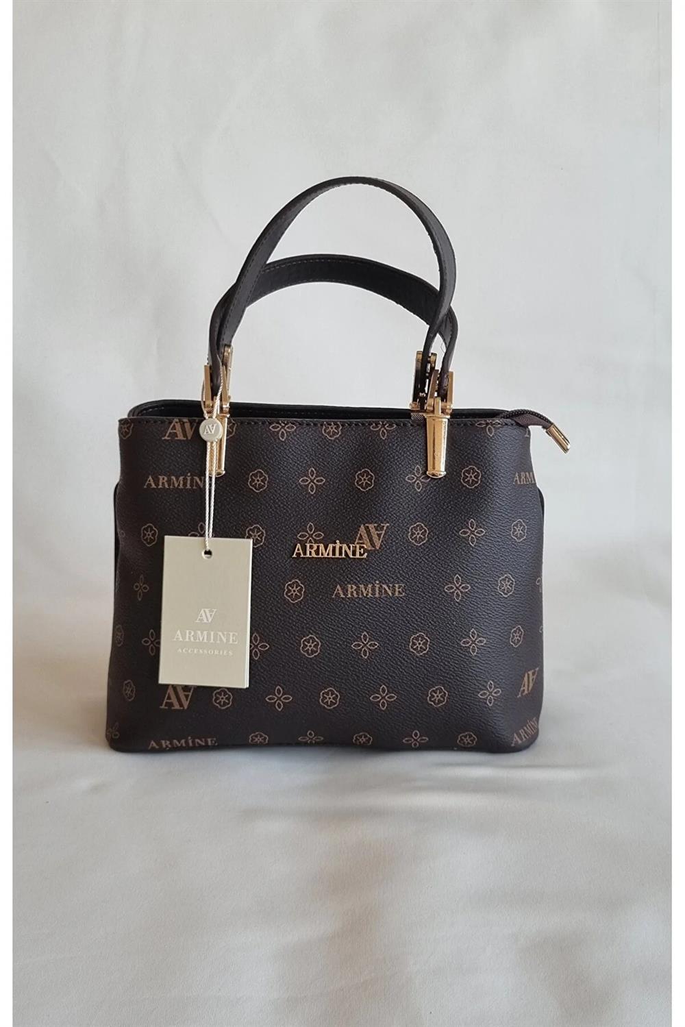 Armine Kahve Baskılı Çanta 351