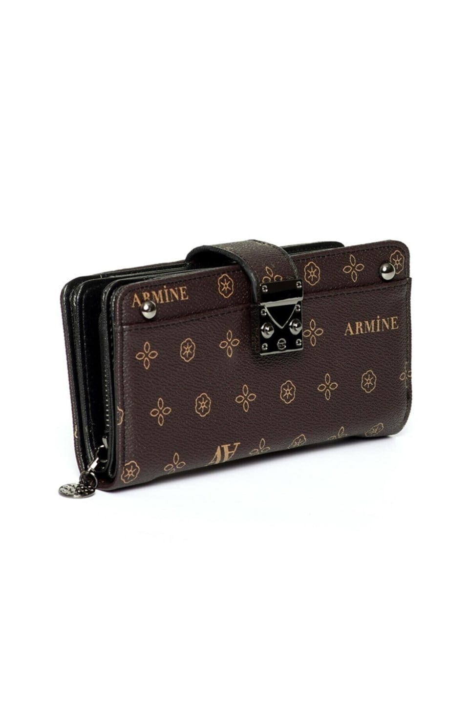 Armine Kahverengi Baskılı Cüzdan C03