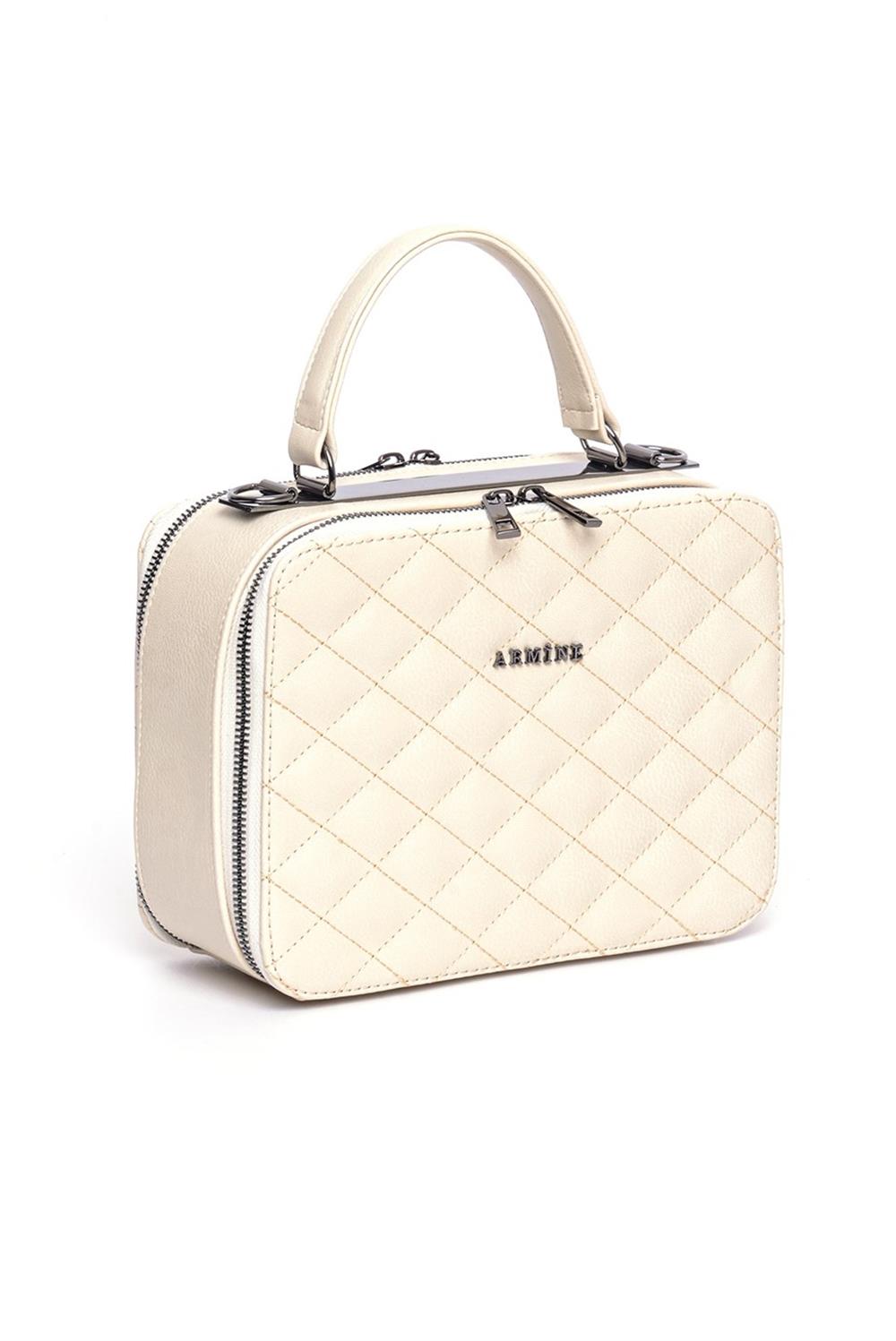 Armine Outlet Bej Kapitone Çanta 122