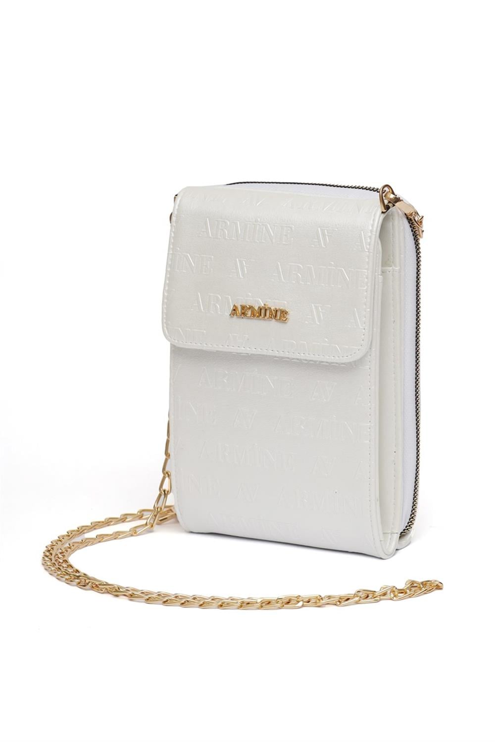 Armine Outlet Beyaz Lazer Çanta 266