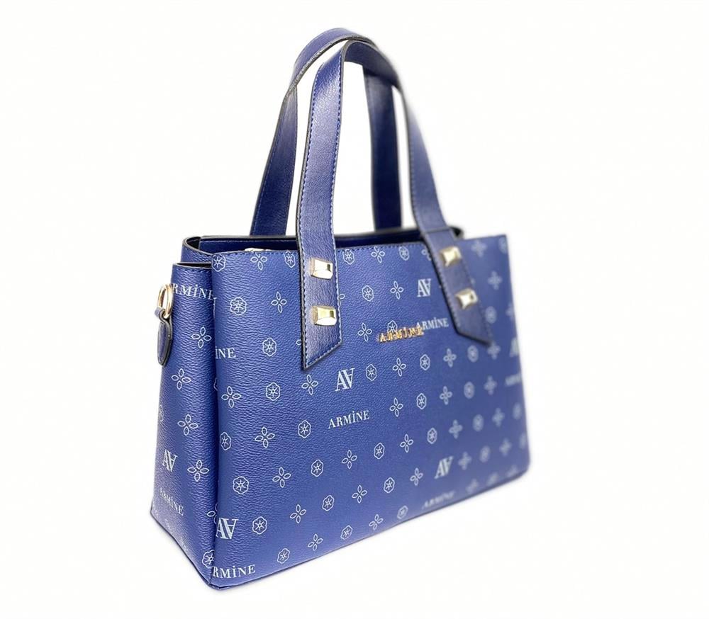 Armine Outlet Lacivert Baskılı Çanta 211