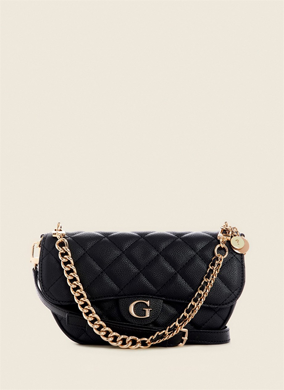 Guess Siyah Kadın Mıknatıslı Çapraz Çanta