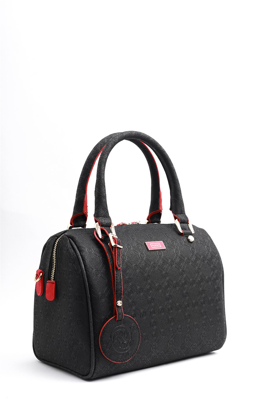 Monogram Siyah Kırmızı Garni Speedy Orta Boy El Çantası