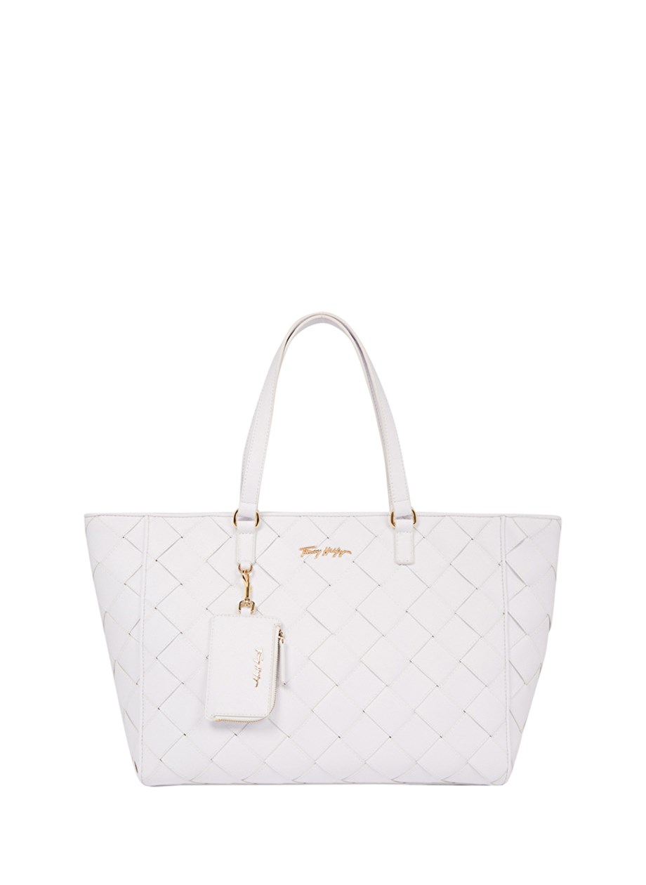 Tommy Hilfiger Beyaz Kadın Tote Çanta