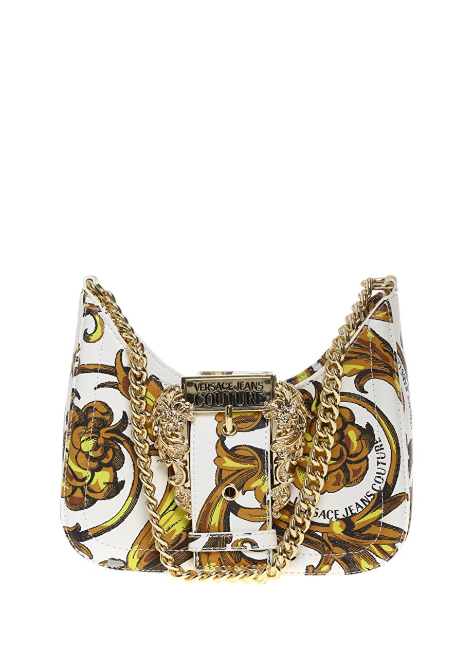 Versace Jeans Beyaz Kadın Mıknatıslı Omuz Çantası 