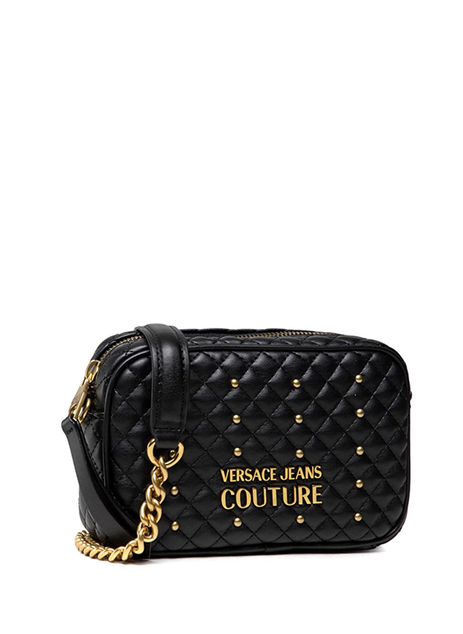 Versace Jeans Siyah Kadın Fermuarlı Çapraz Çanta