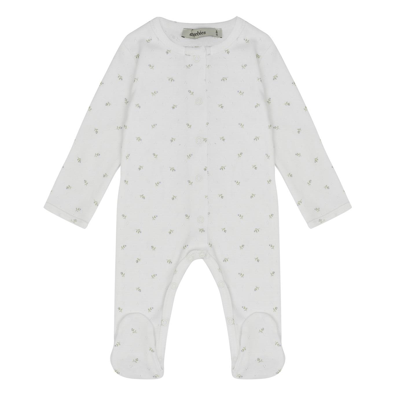 Antebies Jakarlı Mini Çiçek Patikli Tulum