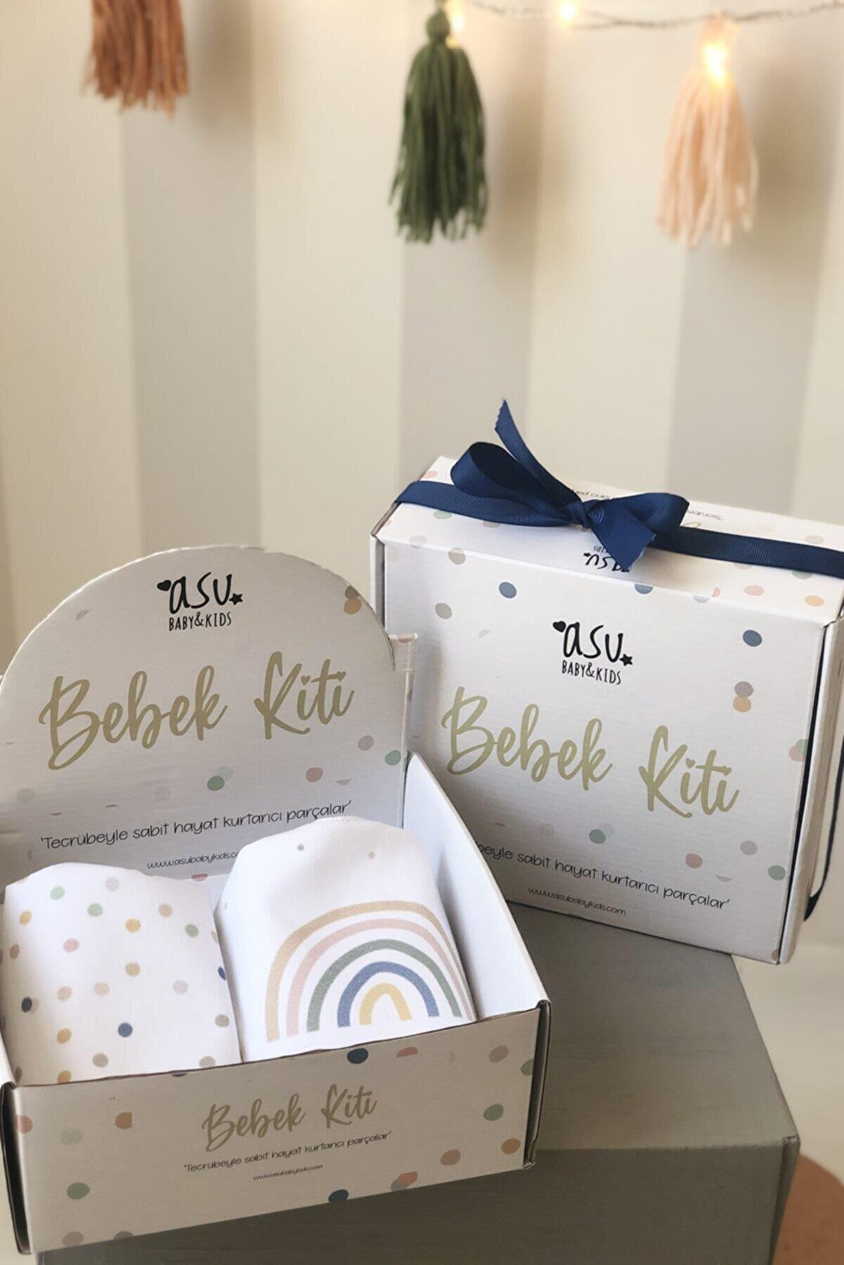 Asu Baby&Kids Pastel Mix&Match 2'li  Organik Pamuk Önlük Rainbow-Dot