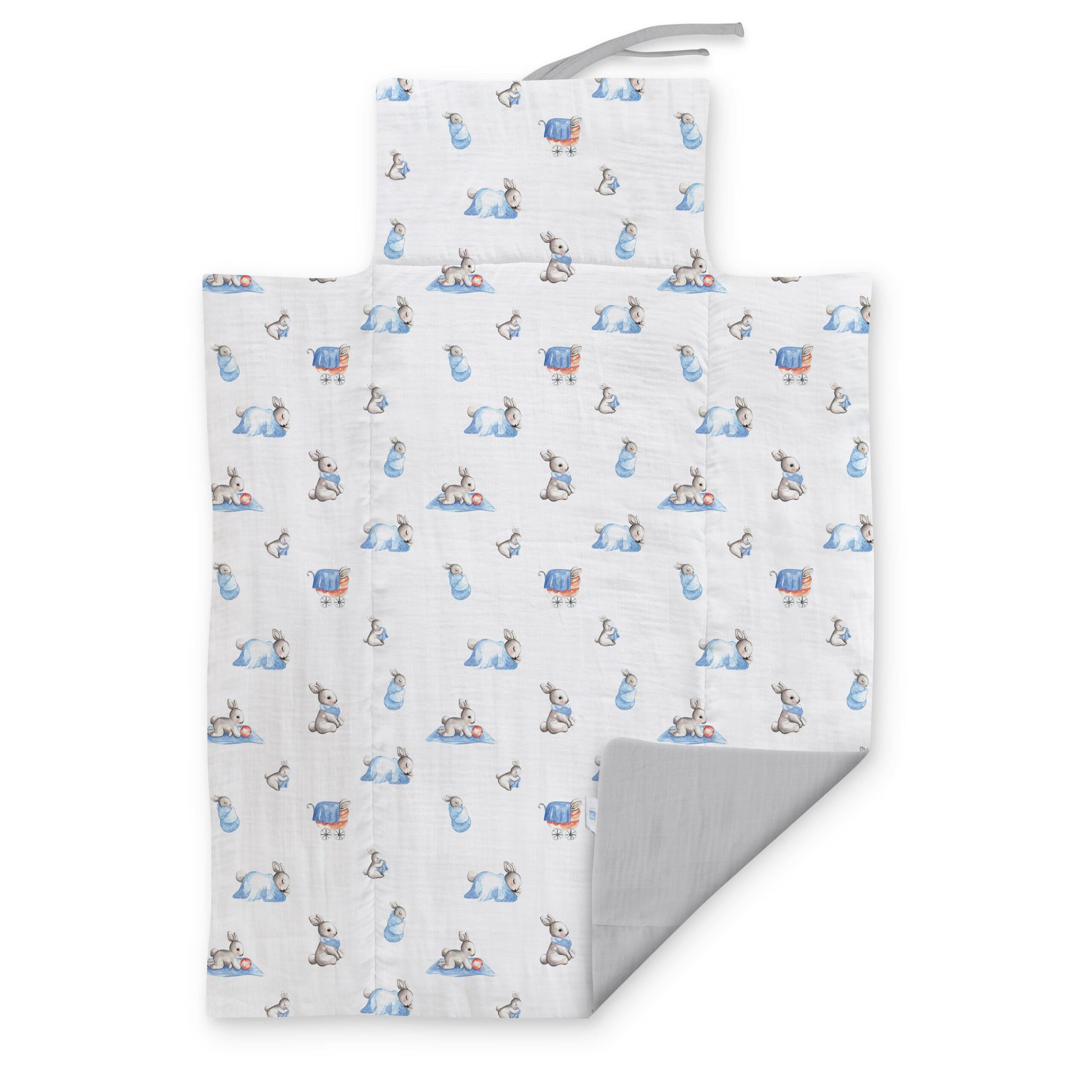 Deux Lapins Bébé Lapin Müslin Bebek Alt Açma Matı