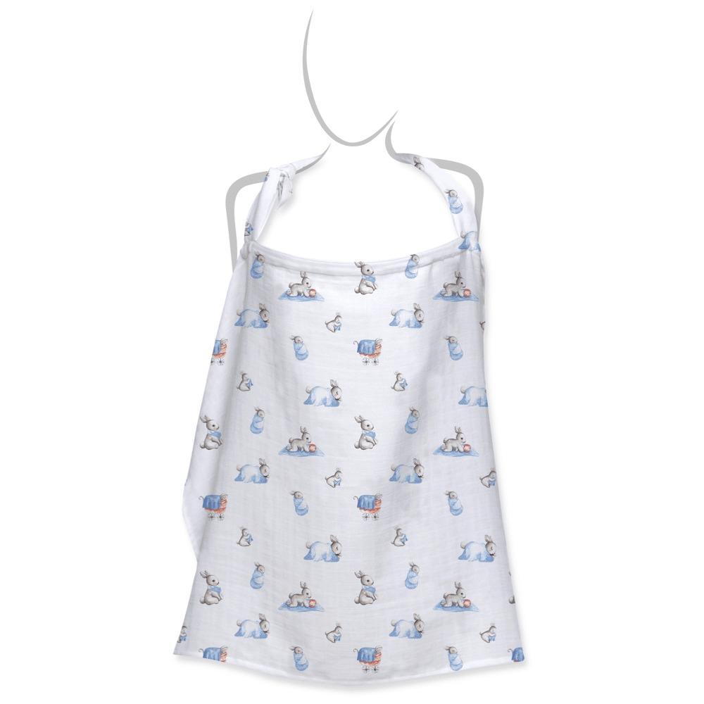 Deux Lapins Bébé Lapin Müslin Bebek Emzirme Önlüğü